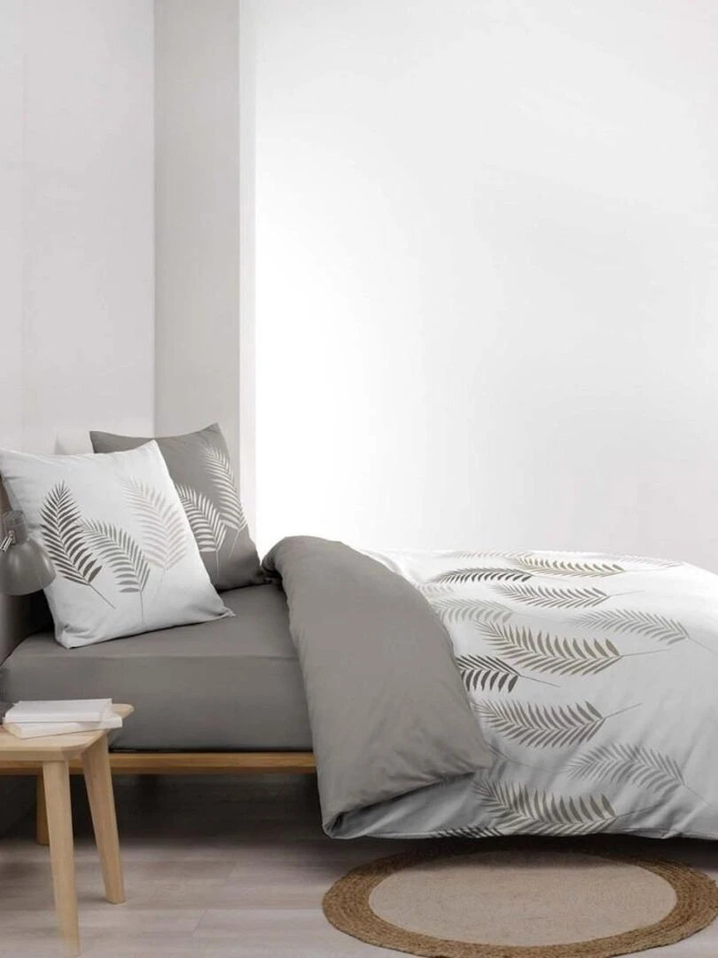 Housse de couette  + taie(s) Goyave coton 57 fils   Gris