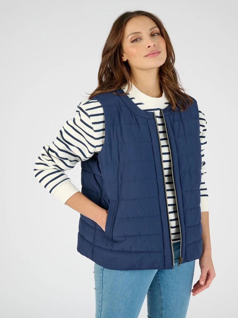 Parka 3 en 1  gilet amovible doublé Thermolactyl   Damart   Bleu marine