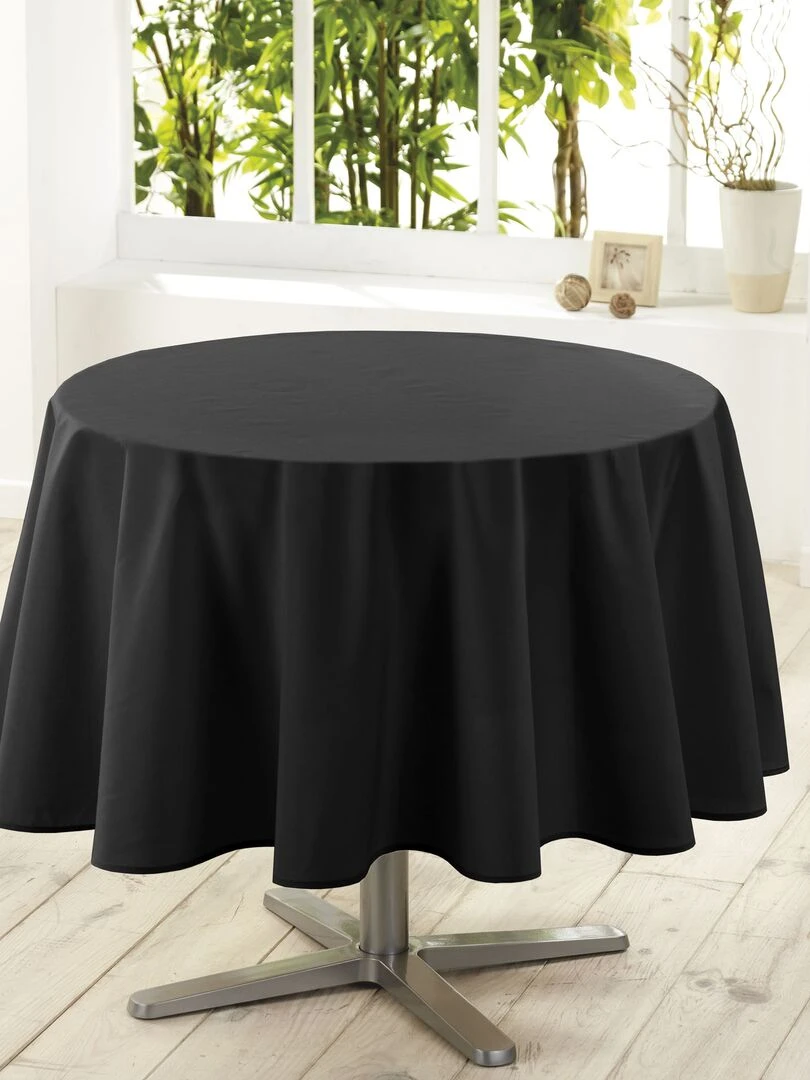 Nappe ronde Collection Essentiel top couleur Noir