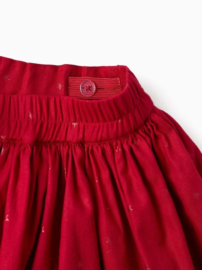 Jupe avec des étoiles pour fille   NOËL   Rouge