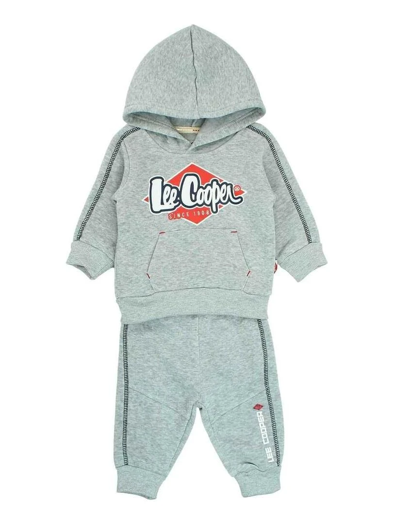Lee Cooper Ensemble Veste sweat pantalon bébé garçon Imprimé Lee Cooper Gris