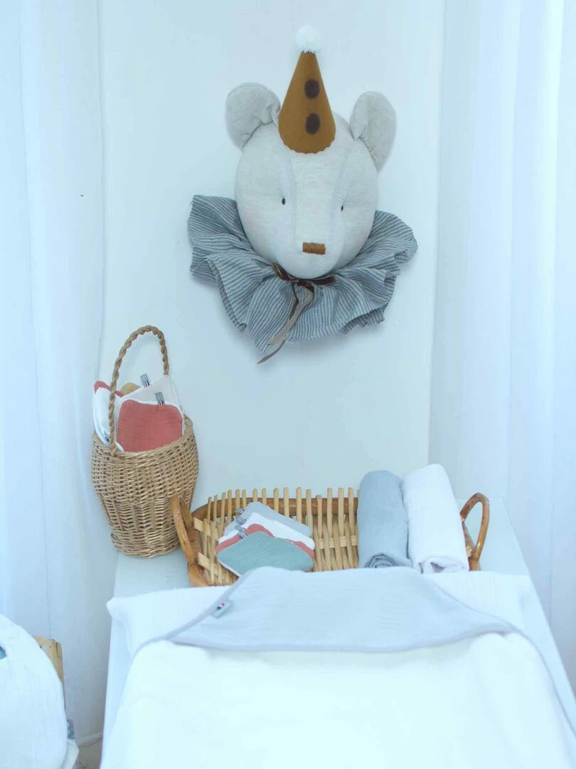 Lange en gaze de coton  Jeanne   Marron clair