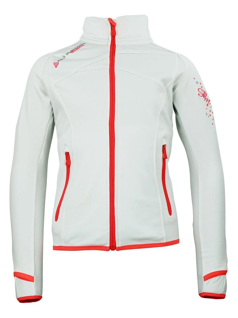 Blouson polarshell fille GACLIMATE PEAK MOUNTAIN Blanc