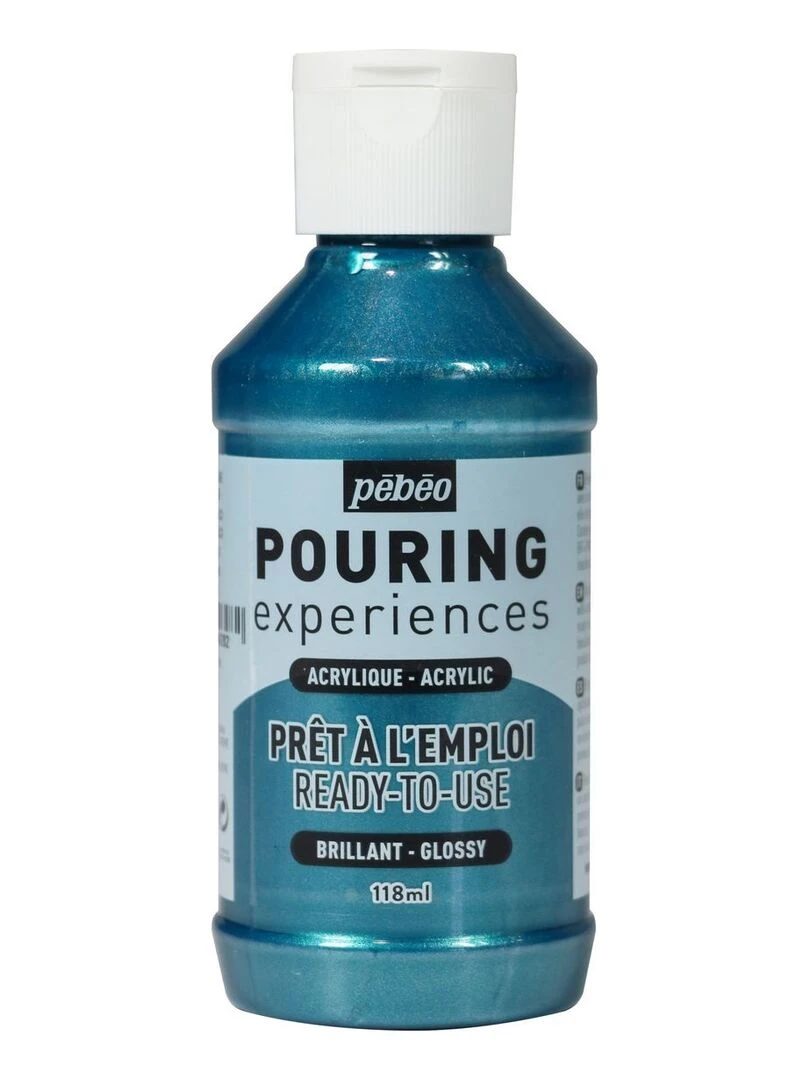 Peinture pouring acrylique brillante Bleu cobalt 118 ml N/A