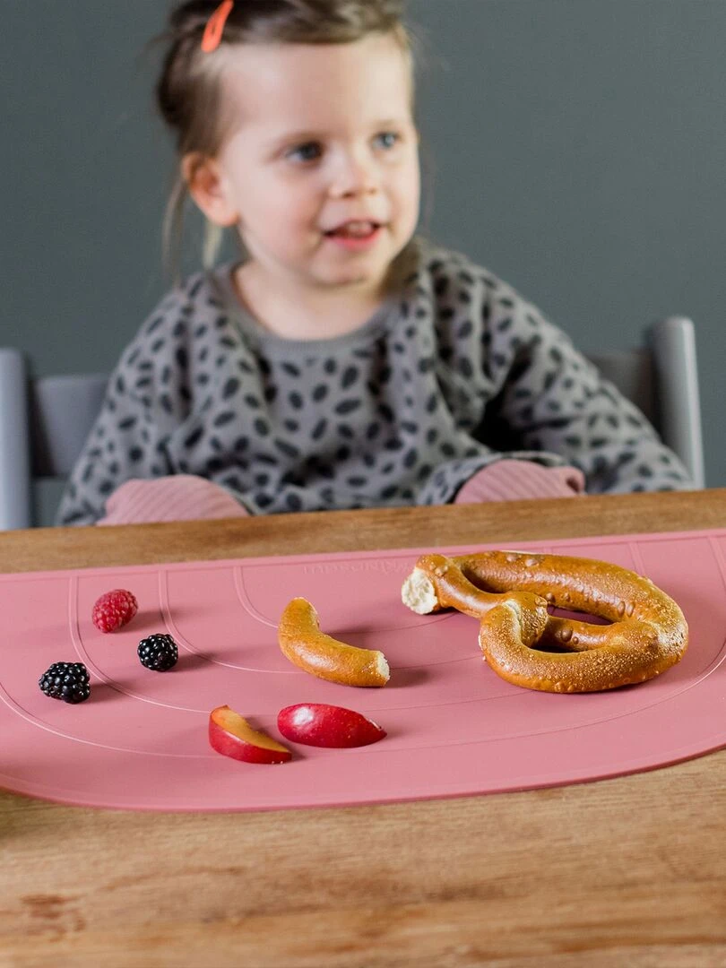 Set de table arc en ciel en silicone   Rose rouge