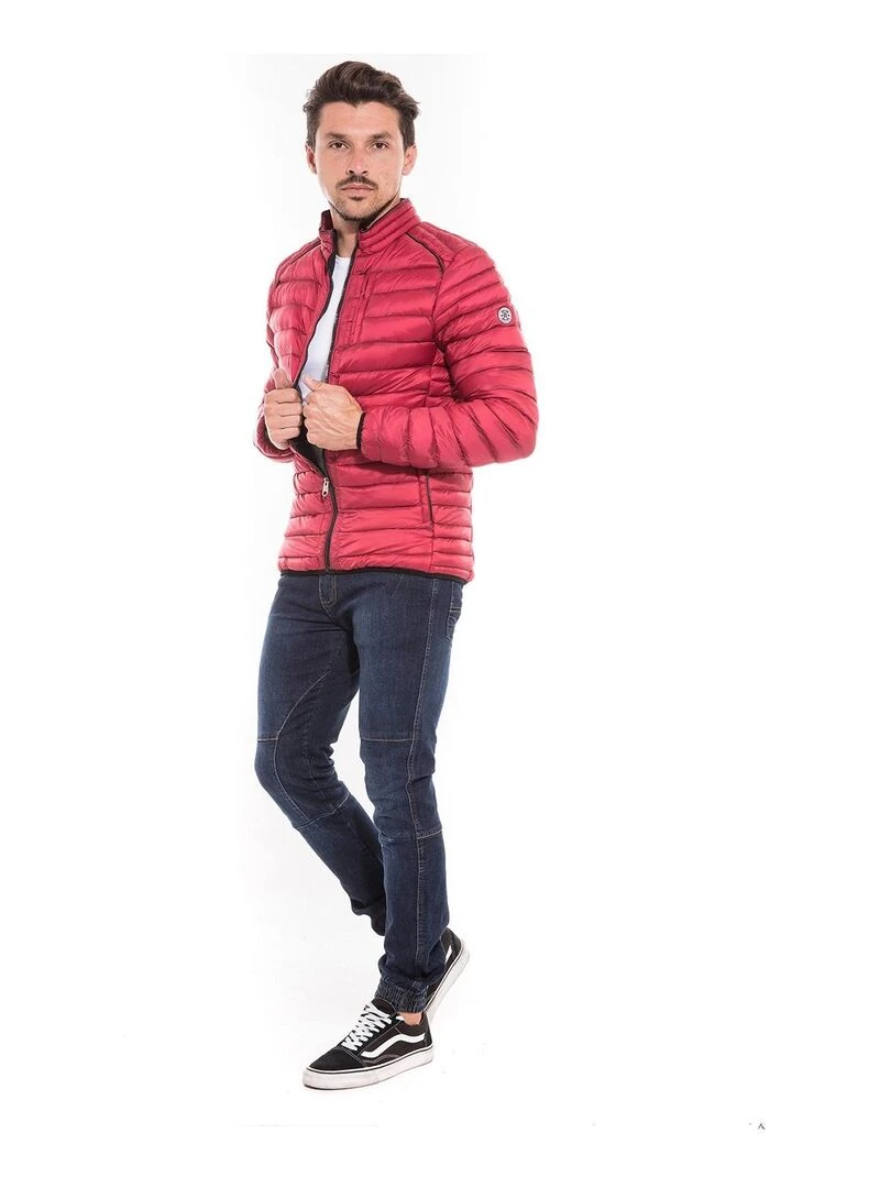 Doudoune légère col officier ZABROK   Rouge