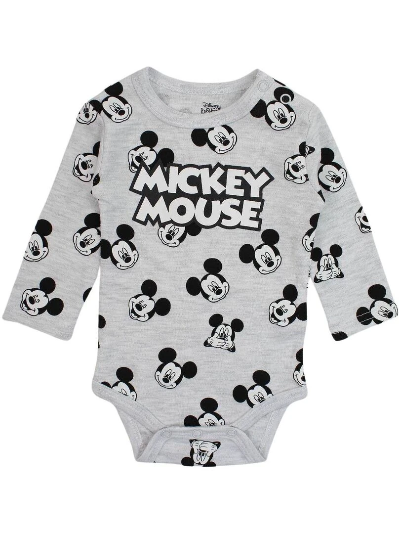 Disney Ensemble Body pantalon bébé garçon Imprimé Mickey Gris
