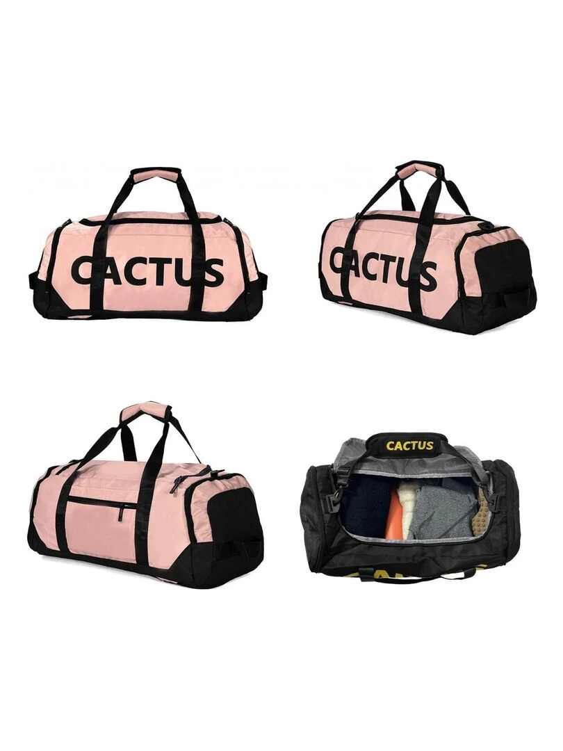 Sac de voyage week end et sport 50L 2en1 porté dos sa   Rose