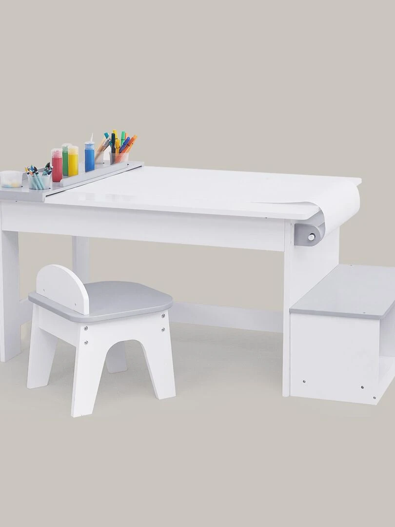 Fantasy Fields Little Artist Monet Play Art Table Kids Furniture Blanc/Gris Blanc Gris clair