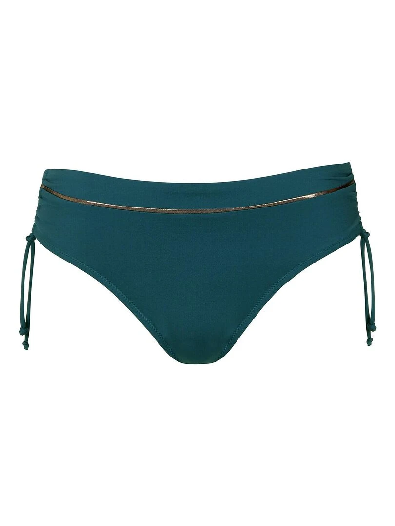 Bas maillot slip de bain taille haute côtés réglables Umbria   Vert