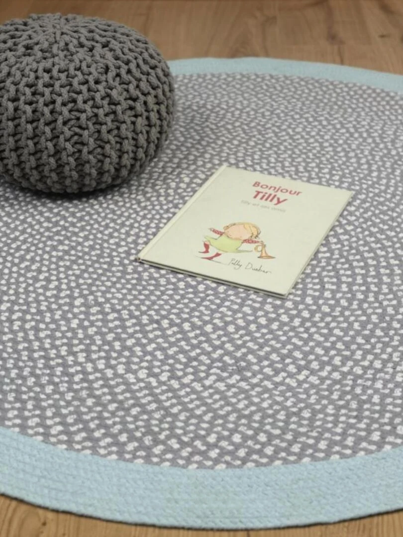 Tapis Coton Brenda par Nattiot Ø 120 cm Nattiot Bleu