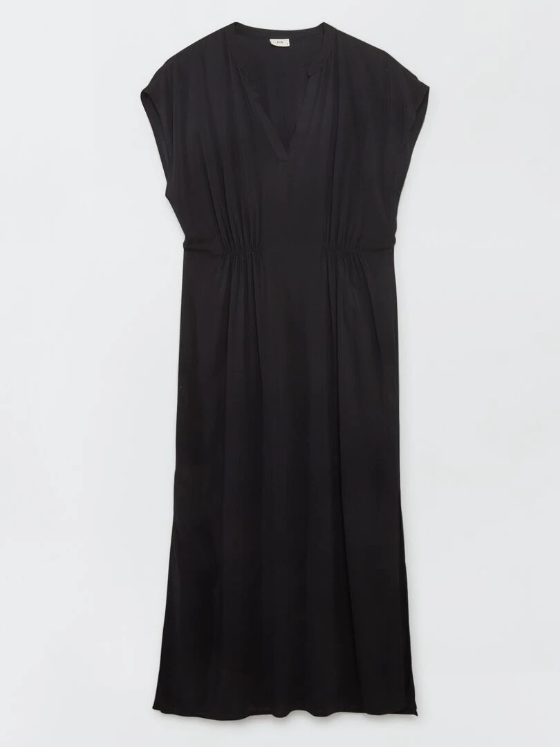 Robe longue unie 'JDY' noir