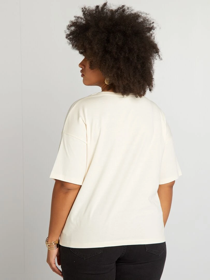 T shirt 'Blanche Neige' 'Disney'   Ecru