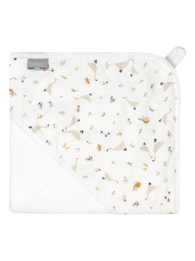 Ma première cape de bain en coton et bambou Sidonia Blanc
