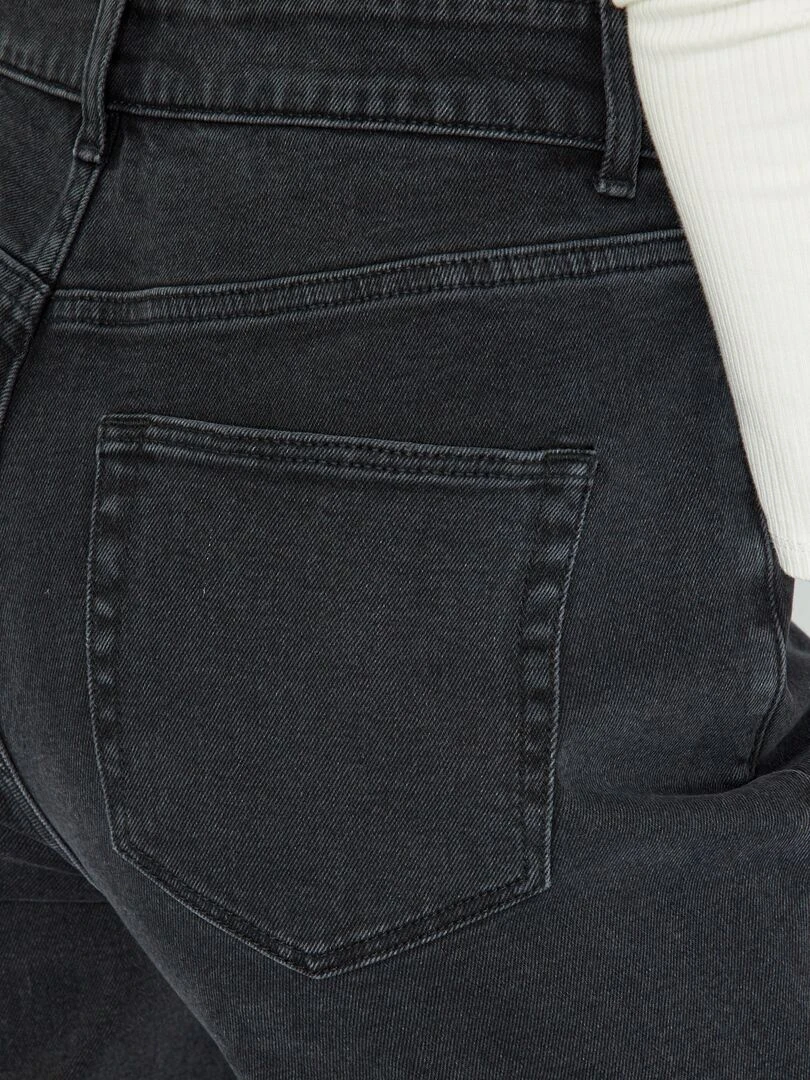 Jean mom à taille très haute   L28   Noir