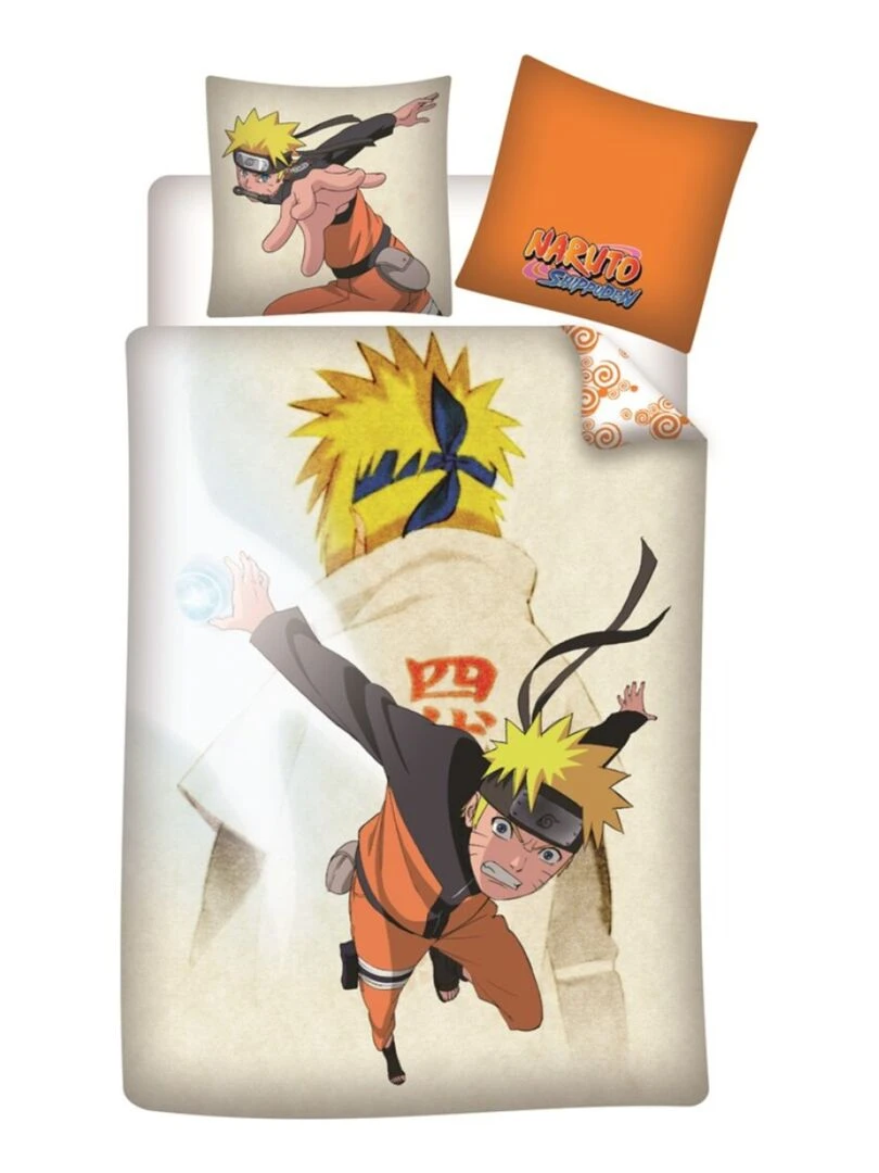 Parure de Lit Coton Enfant Naruto Shippuden Orange