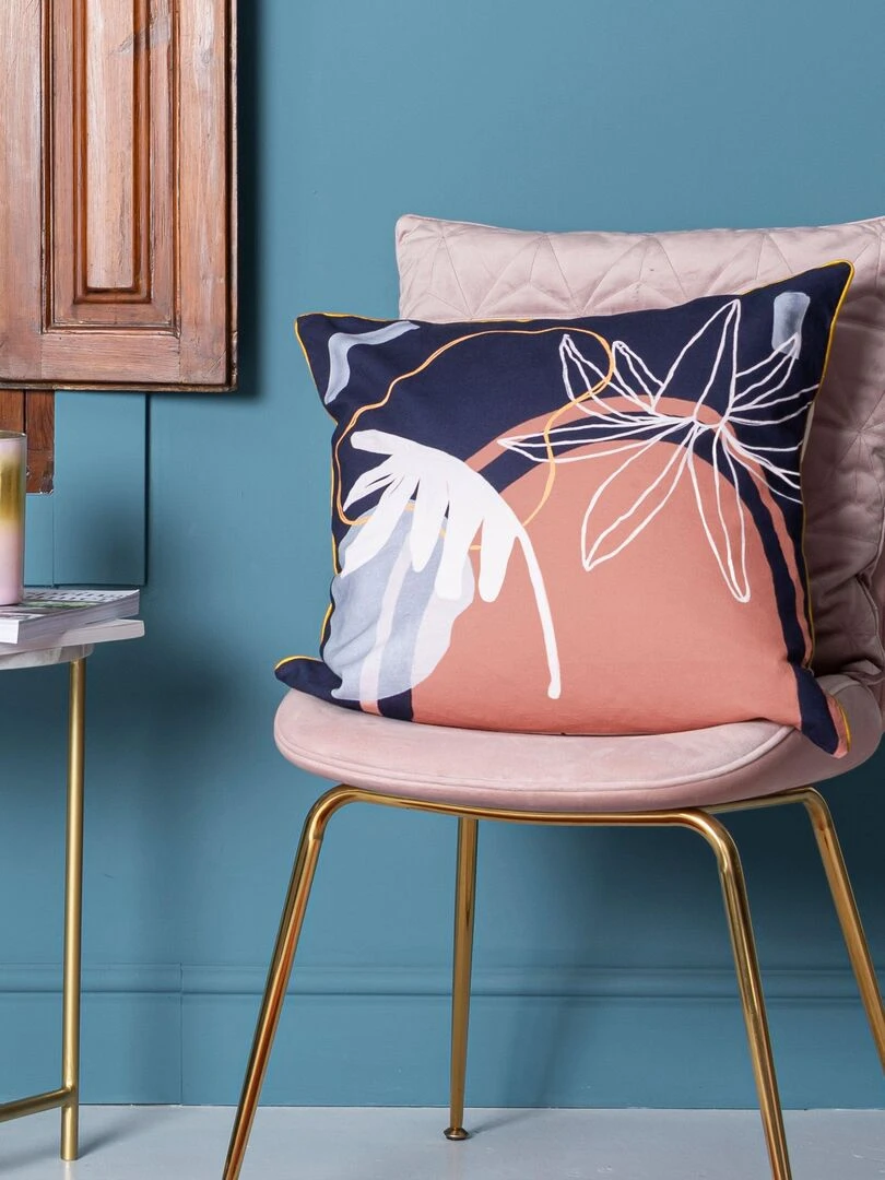 Housse de coussin décoratif Femme "Happyfriday"   Blanc