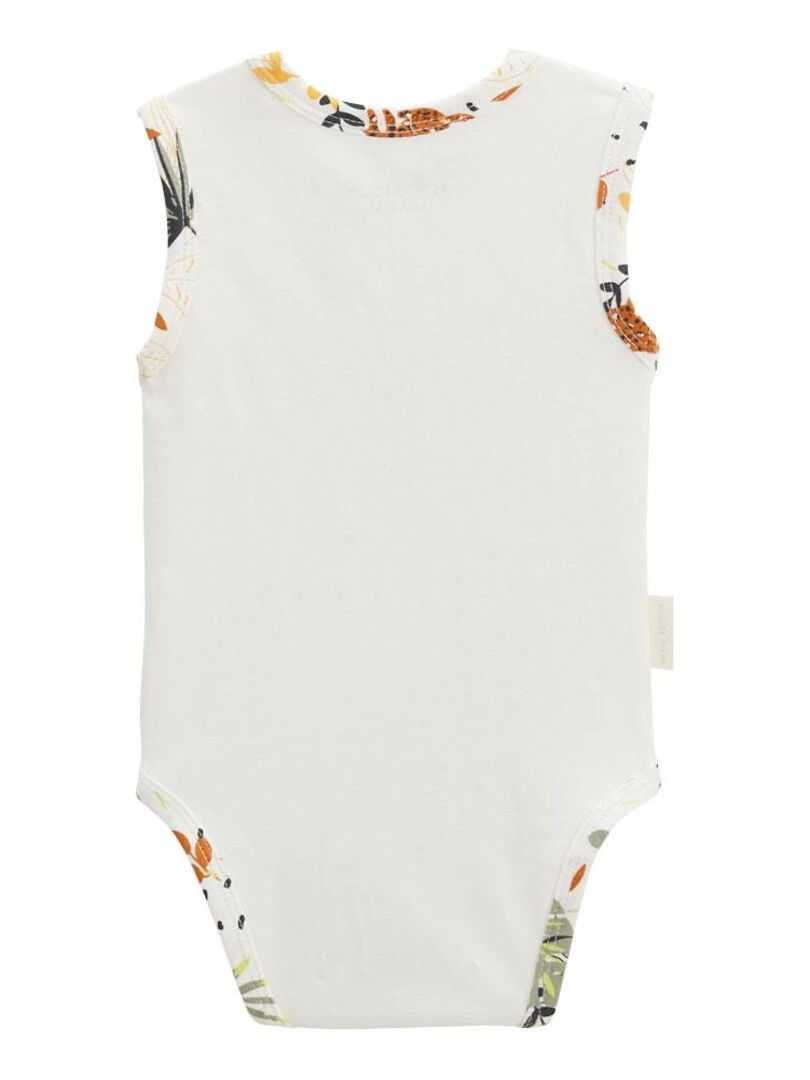 Lot de 2 bodies bébé sans manches Wakae   Moutarde