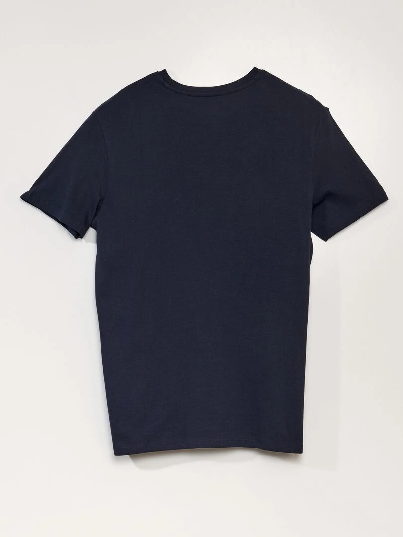 Tee shirt manches courtes imprimé 'Noël'   Bleu Campus