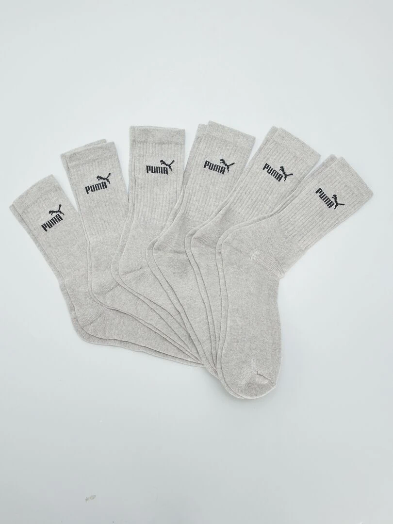 Lot de 6 paires de chaussettes 'Puma' Gris