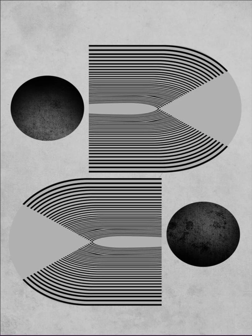 Tapis SEVENTIES Gris Noir Noir