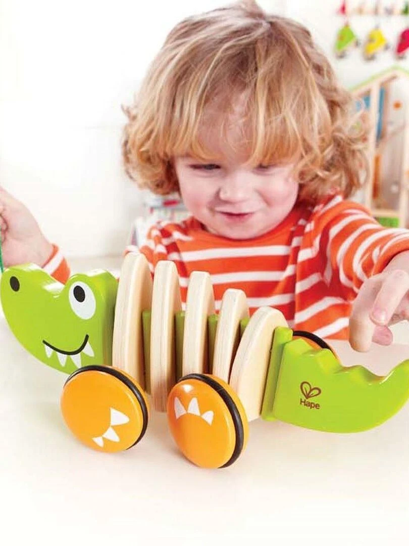 Jouet À Tirer En Bois Crocodile N/A