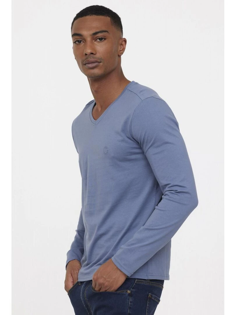 Lee Cooper T Shirt manches longues coton regular AJESSY Gris