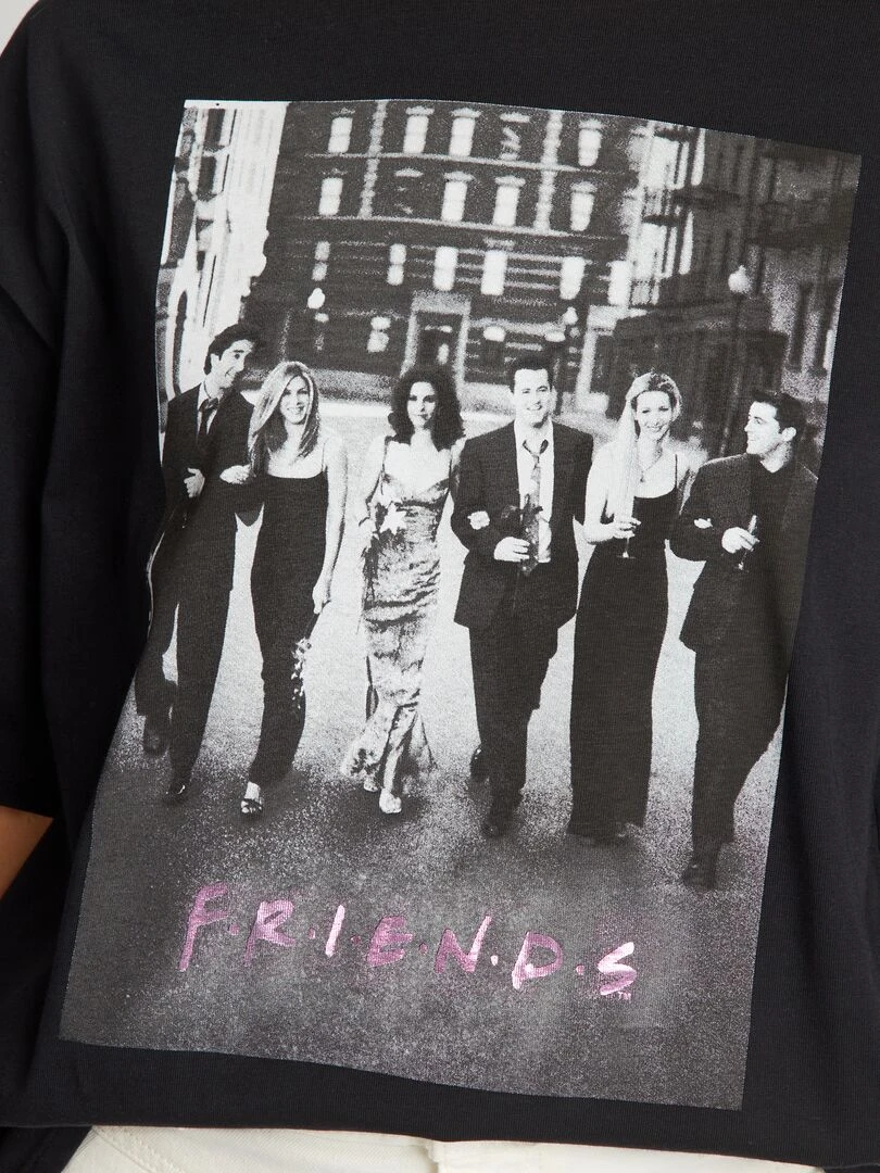 T shirt imprimé 'Friends'   noir
