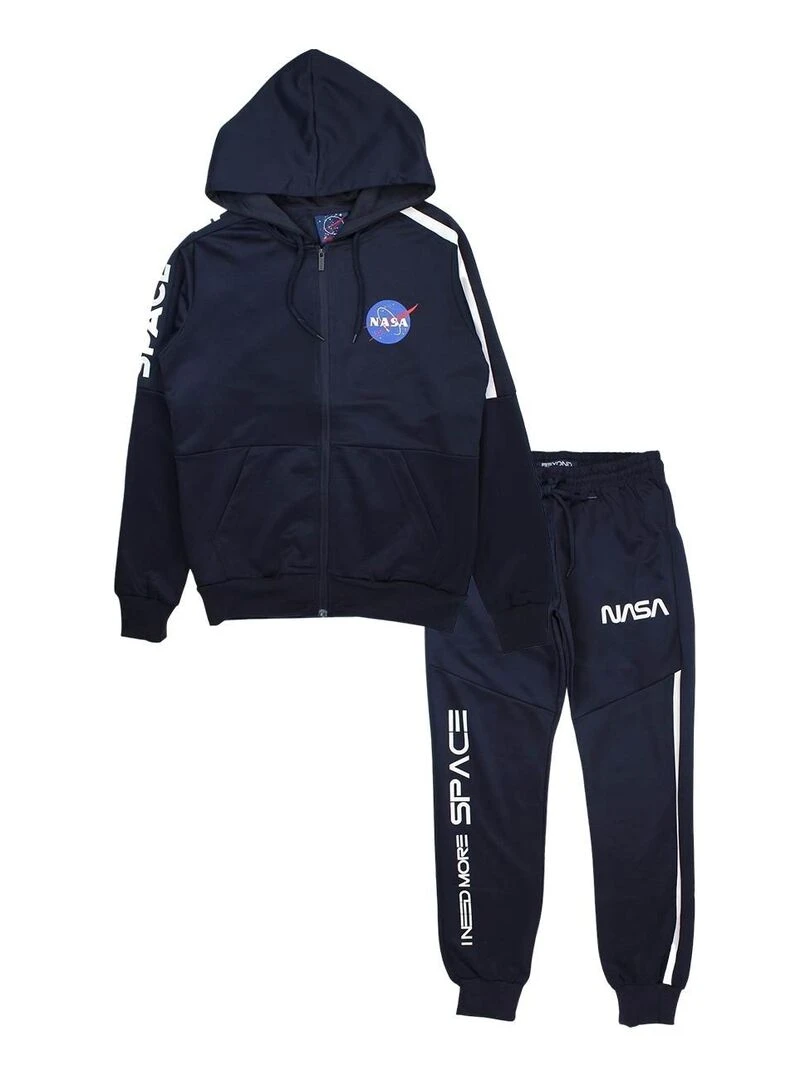 Nasa Ensemble Sweat pantalon homme Imprimé Logo Bleu marine
