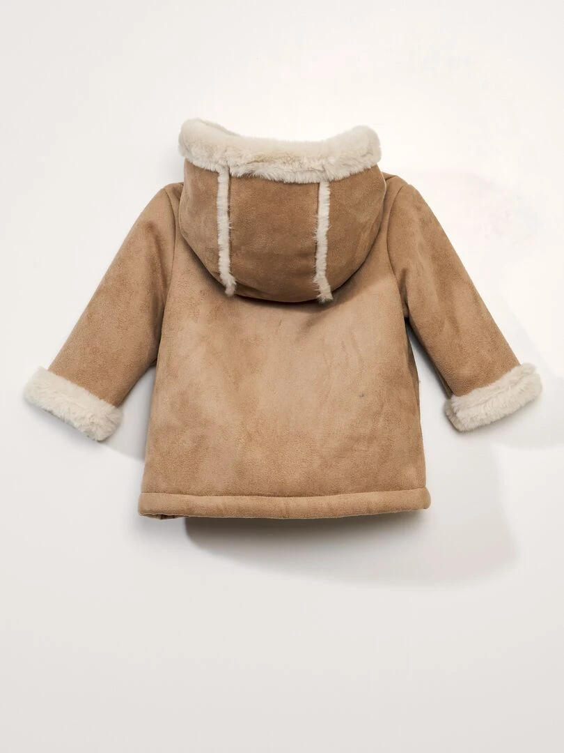 Manteau en suedine Marron