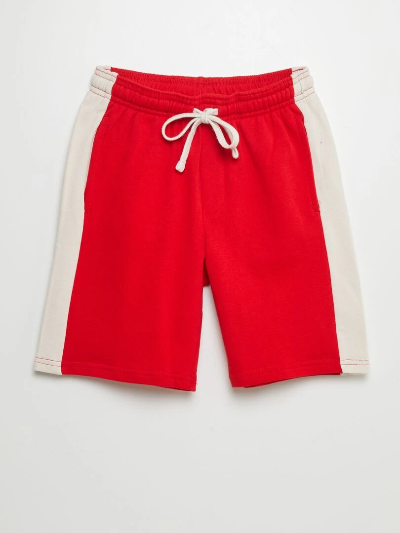 Ensemble t shirt + short   2 pièces   Noir/rouge