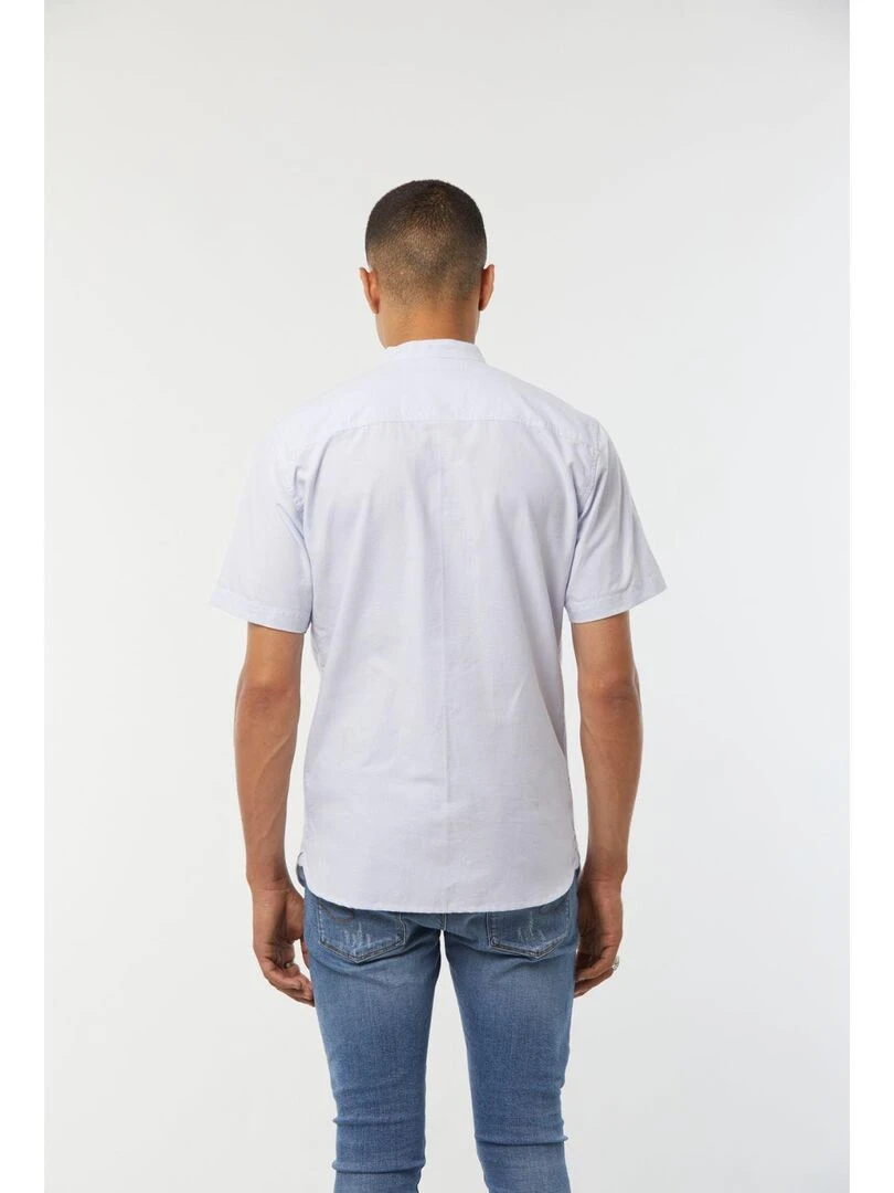 Lee Cooper Chemise manches courtes coton slim DEKAN Bleu ciel