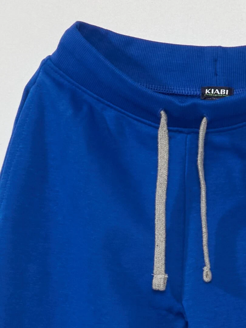Pantalon de jogging en coton uni   Mixte   Bleu