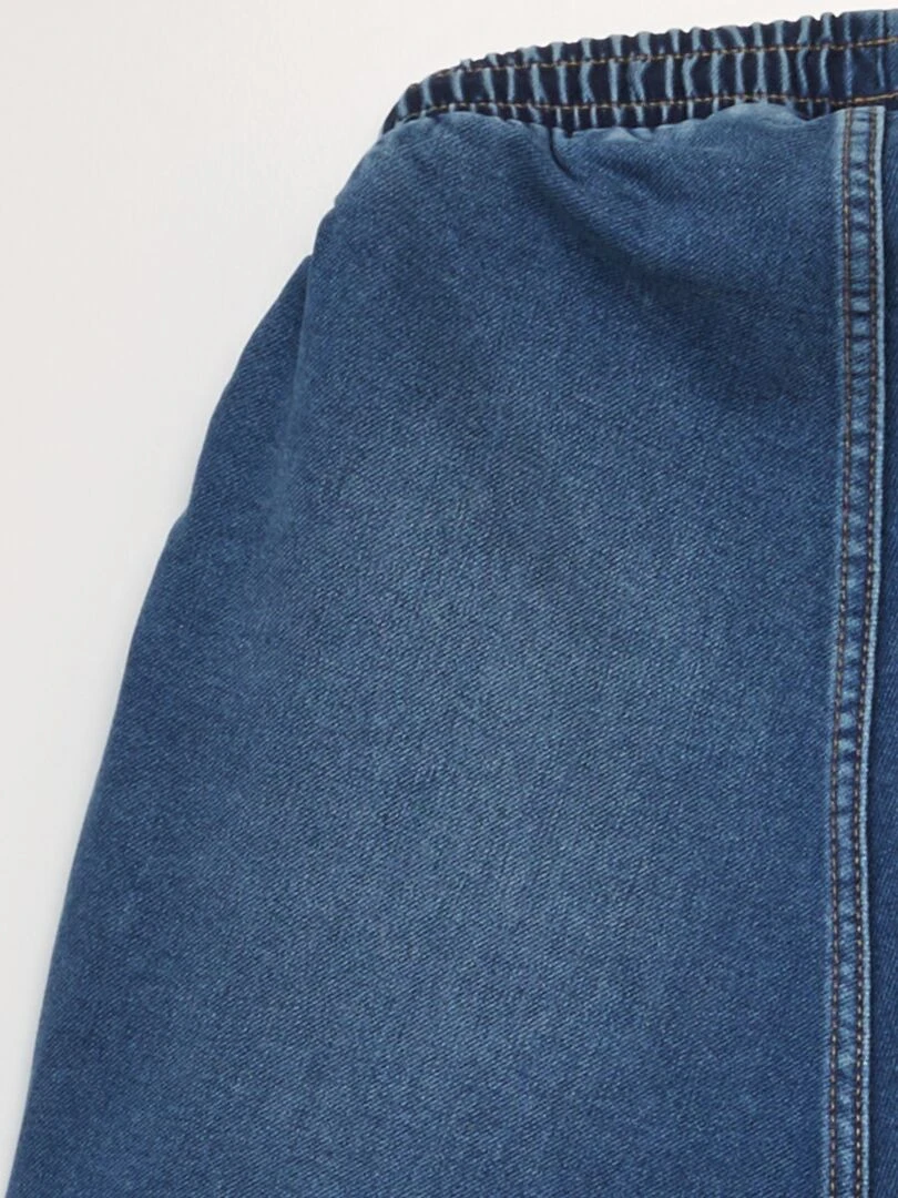 Bermuda en jean à taille élastiquée   So Easy   Bleu