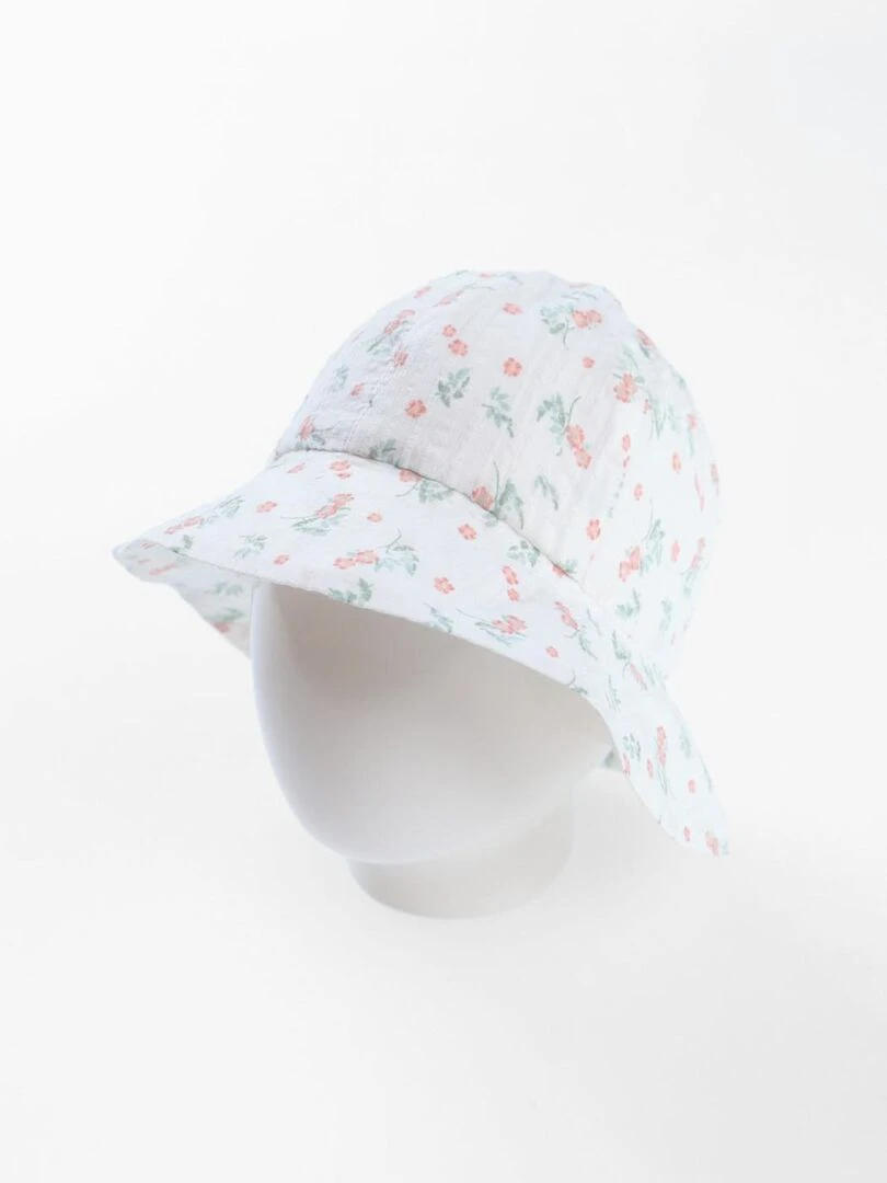 Chapeau imprimé fleuri Noukie's Blanc