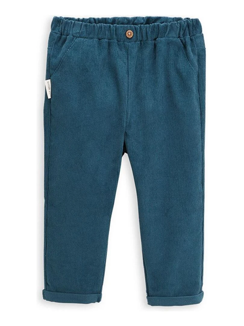 Pantalon bébé en velours côtelé Marceau Bleu