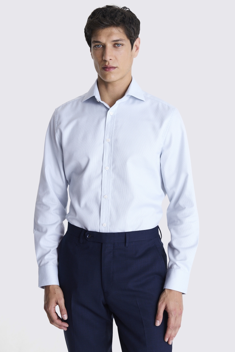 Tailored Fit Aqua Dobby Shirt Buy Online at Moss