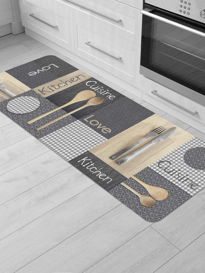Tapis mousse 45 x 120 cm Cantine Noir
