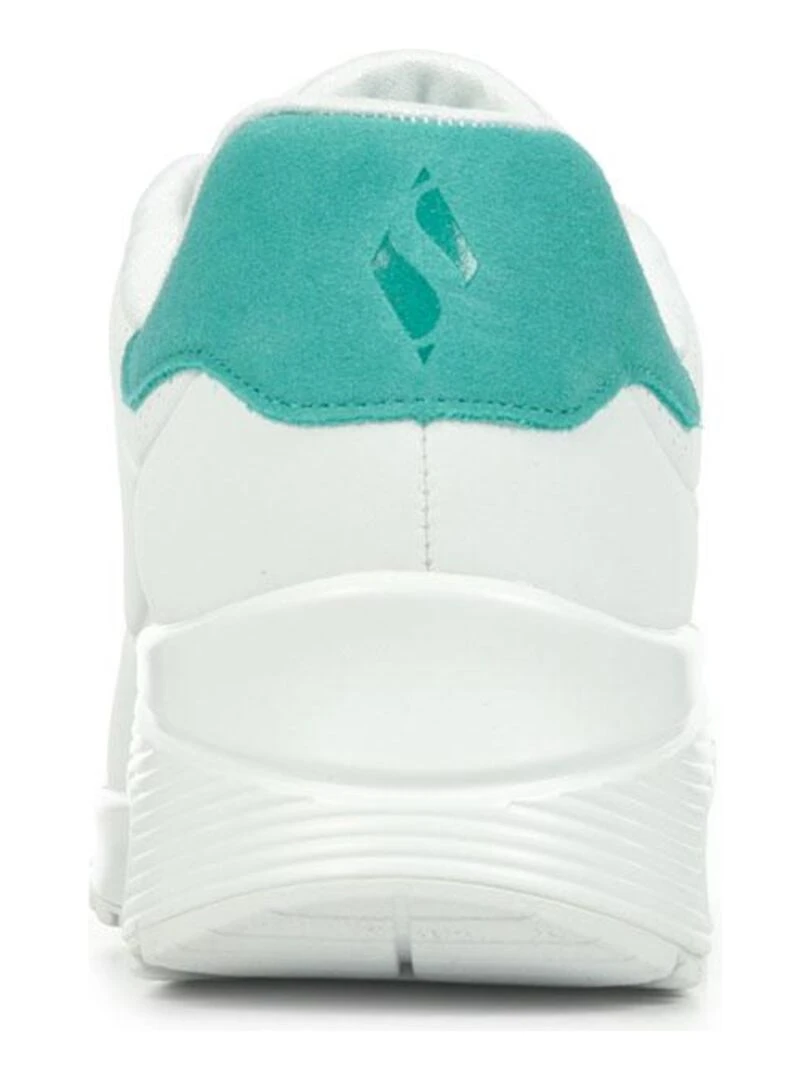 Baskets Skechers Uno Pop Back   Blanc Bleu ciel
