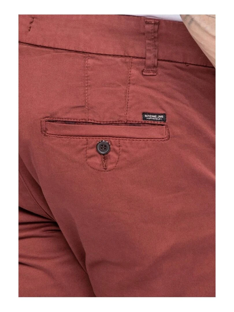 Pantalon chino coupe ajustée VAIRE   Bordeaux