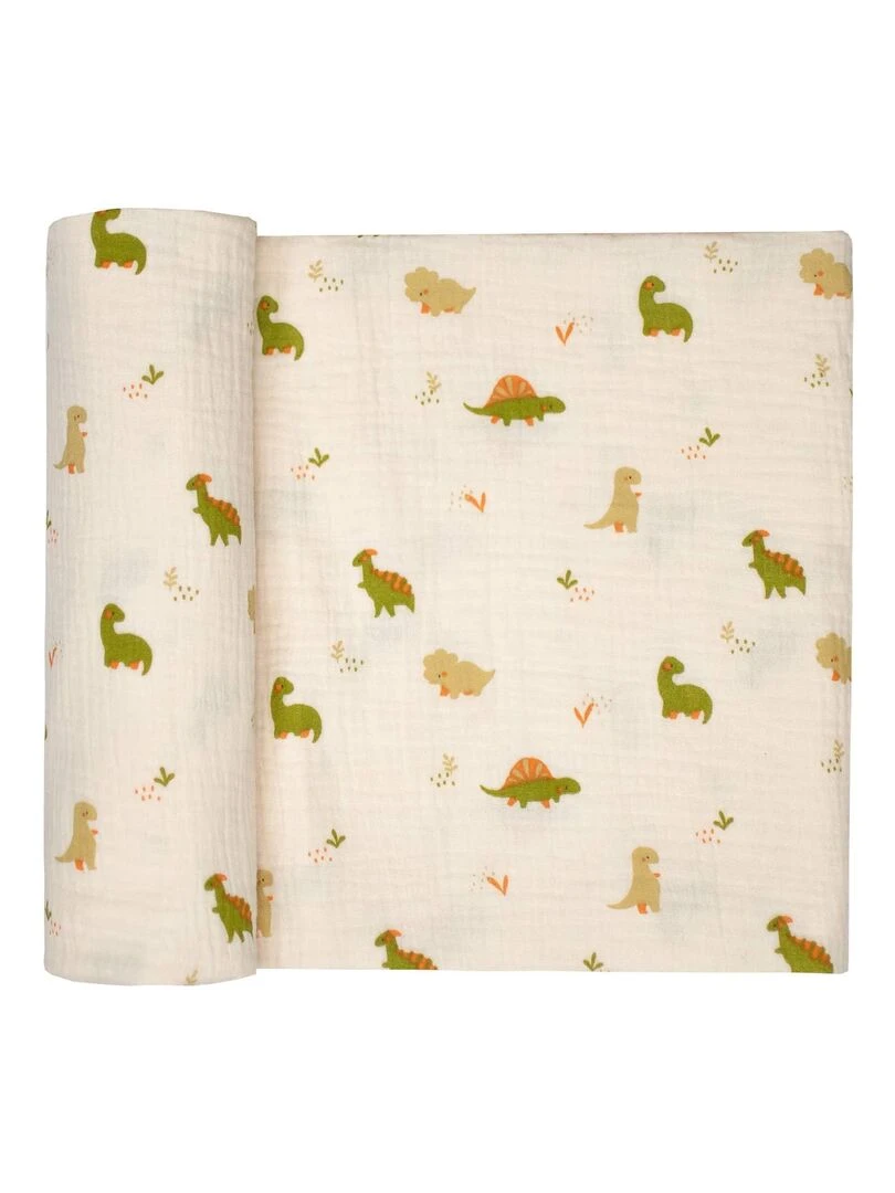 Maxi lange en gaze de coton Dino Ecru