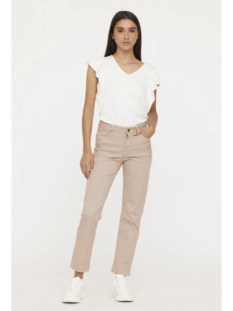 Lee Cooper   Pantalon coton straight LC161   Beige argile