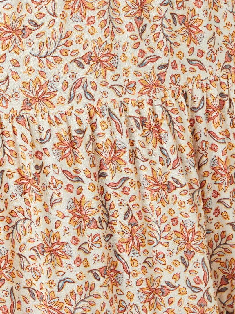 Jupe longue à volants fibres Lenzing(TM) EcoVero(TM)   Damart   Beige