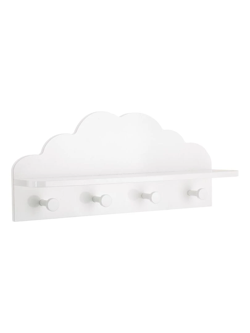 Patère étagère nuage blanc Blanc