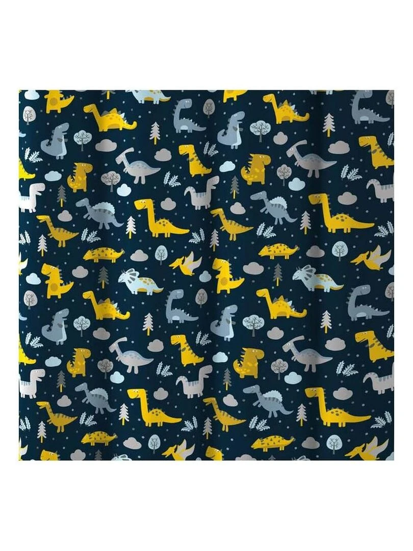 Rideau à œillets 140x240 Dinoblue microfibre   Bleu