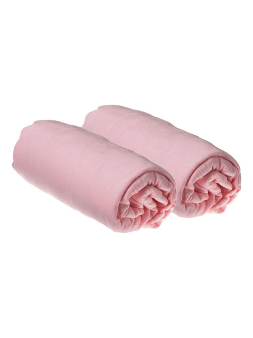 Lot de 2 Draps housse Dulce AKITEN RETAIL Rose