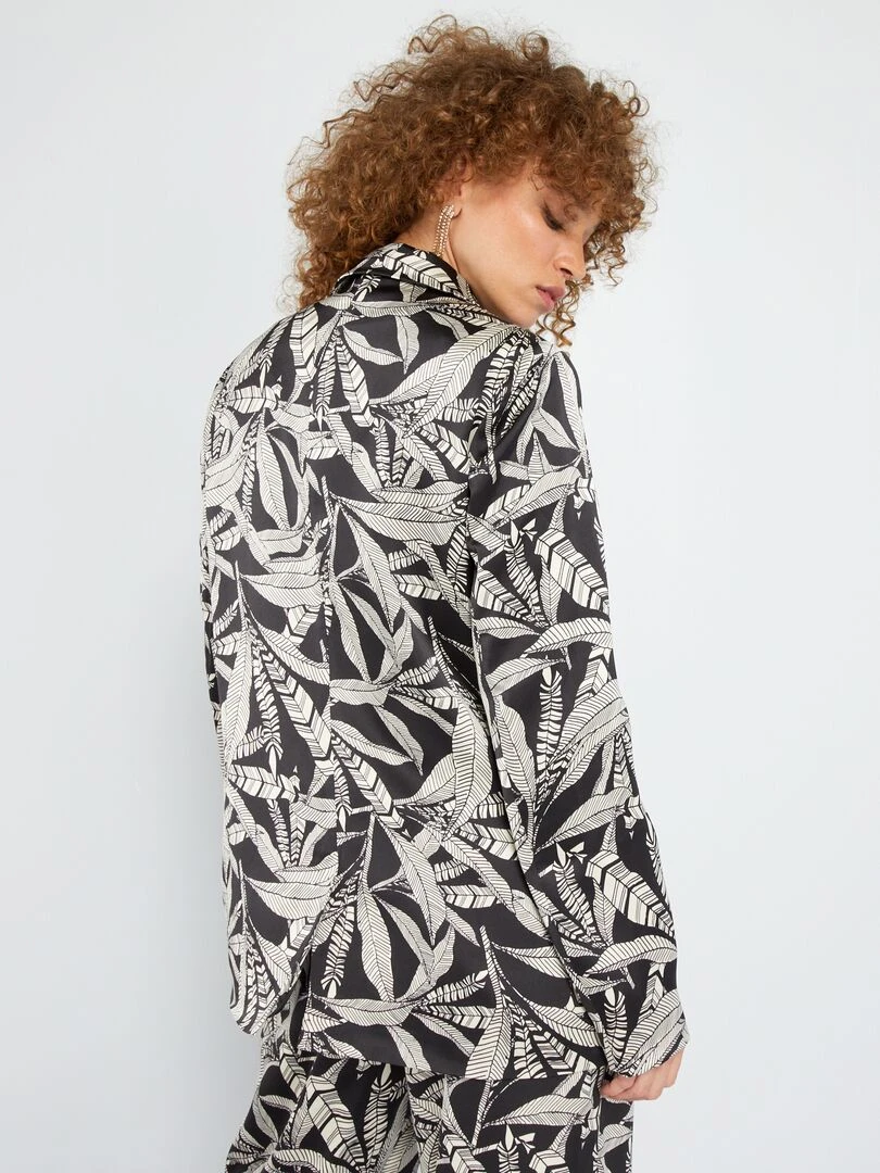 Veste tailleur satinée   Noir