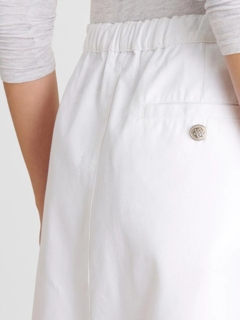 Jupe pur coton   Damart   Blanc