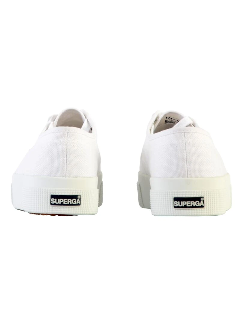 Basket Basse à Lacets Superga Platform   Blanc