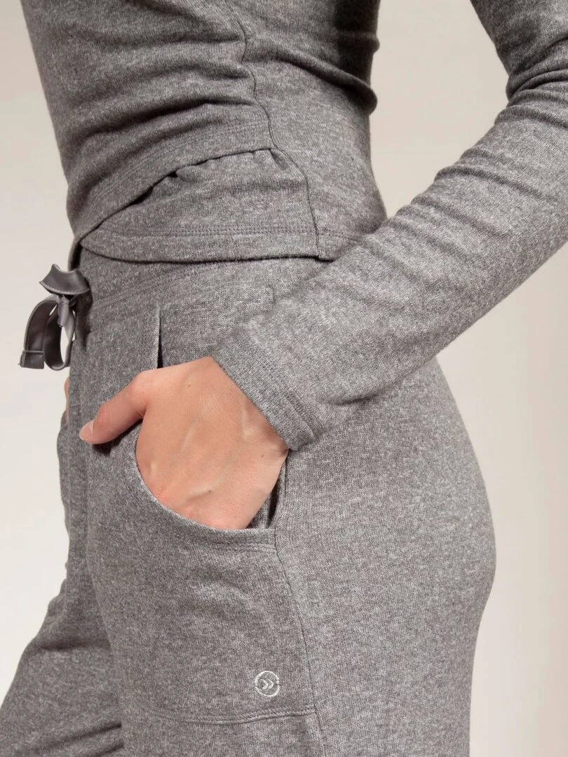 Pantalon large Femme Gris chiné   Gris